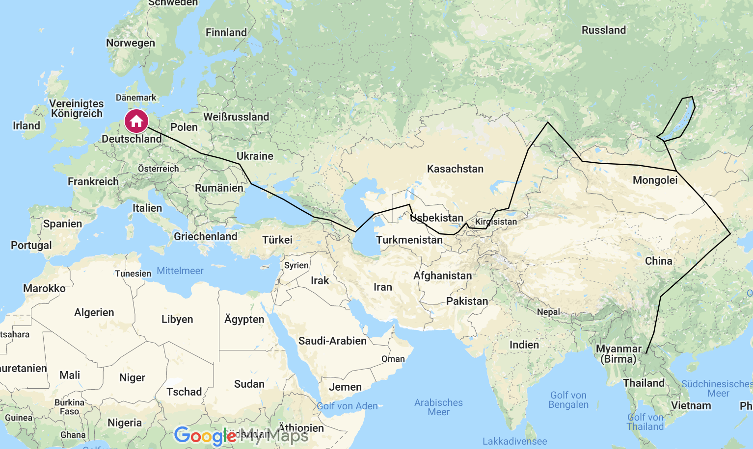 Asien-Route  